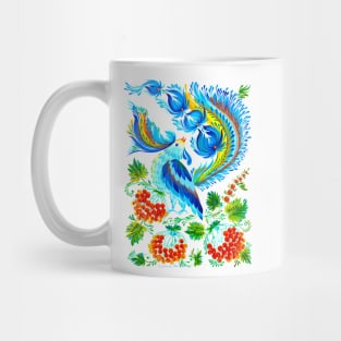 Fairy Rooster Watercolor Painting Mug